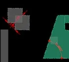 Errors marked on the layout